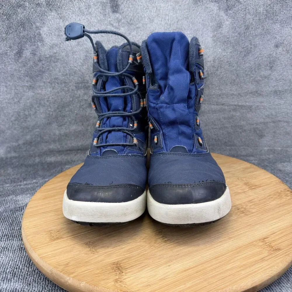 Merrell Snow Boots Boys Size 4 Blue Waterproof Insulated Winter Hiking 1K2C5184